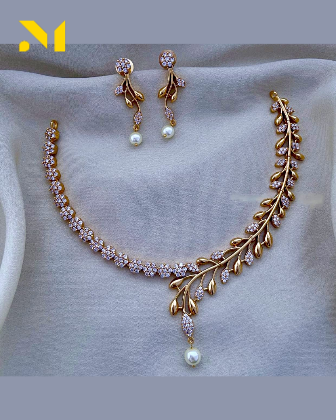 Gold Plated Cubic Zirconia (CZ) Necklace Set