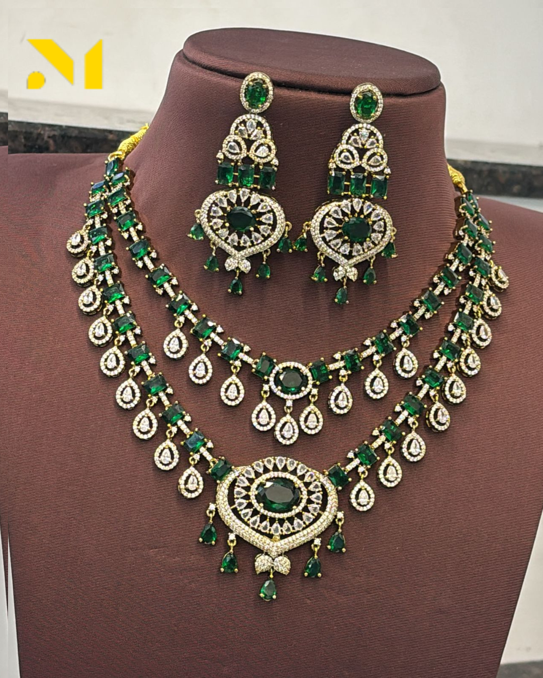 Moissanite Grand Bridal Jewellery Set-NS