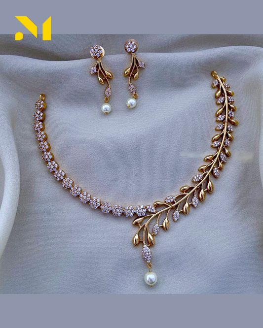 Gold Plated Cubic Zirconia (CZ) Necklace Set
