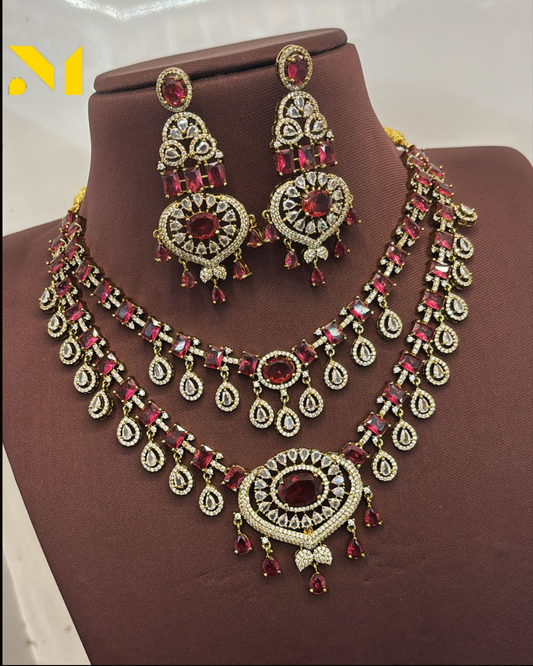 Moissanite Grand Bridal Jewellery Set-NS