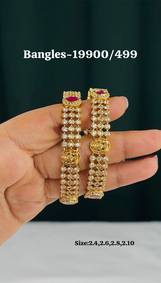 Ruby Stone Bangles NFB2
