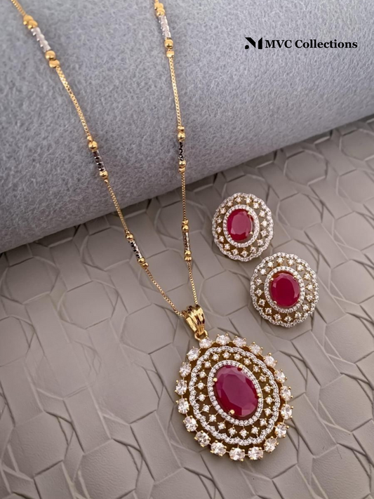 AD Golden Pendant Set SI12