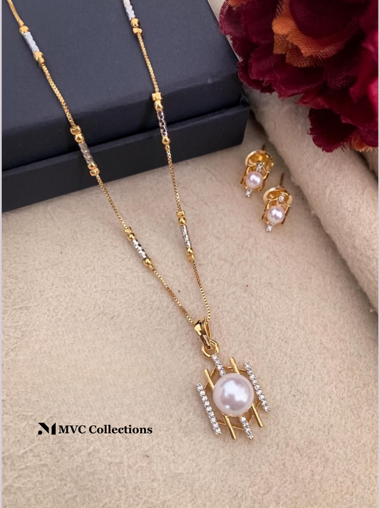 AD Two-tone Pendant Set SI15