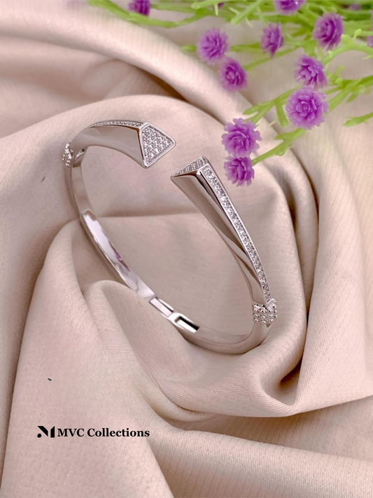 AD Silver Plated Kada SIB13
