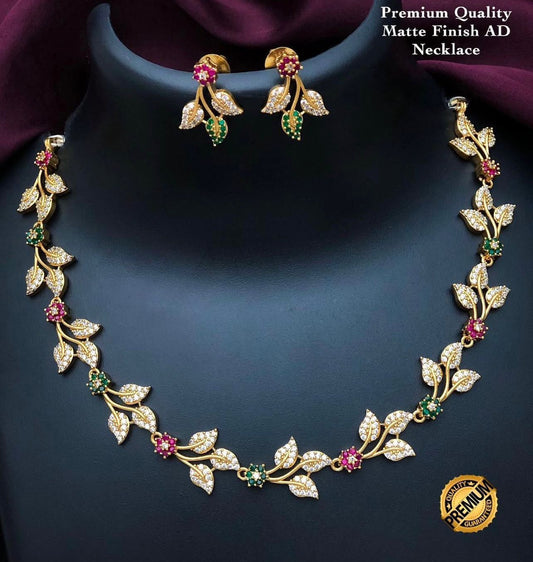 Premium Quality Matte Finish AD Necklace SJCN1