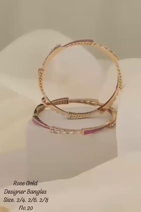 Rose Gold CNC Bangles SIB7