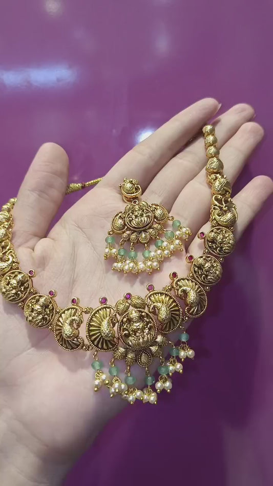 Premium Temple Necklace Set RKN4